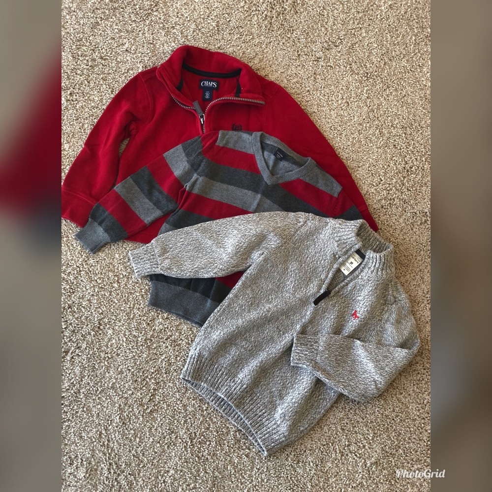 Set of 3 toddler boys sweaters